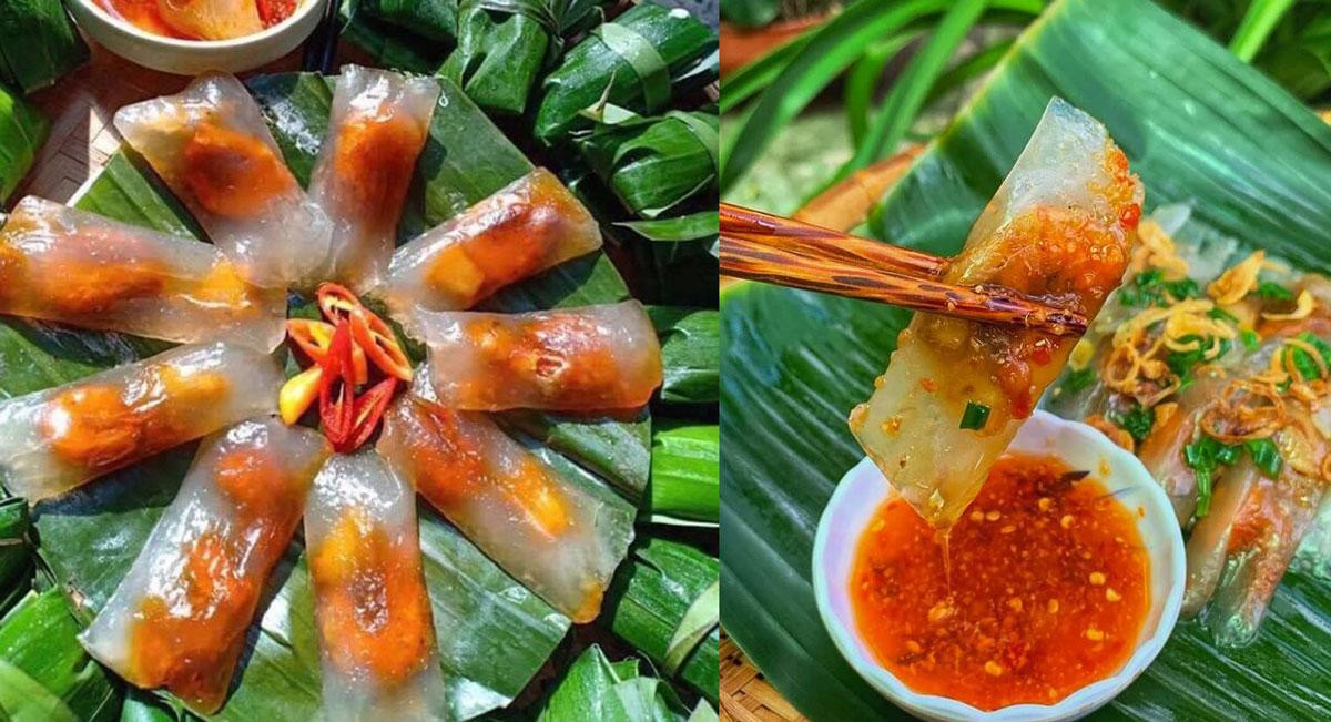 Thành phẩm bánh bột lọc Huế thơm ngon, vỏ trong cực hấp dẫn