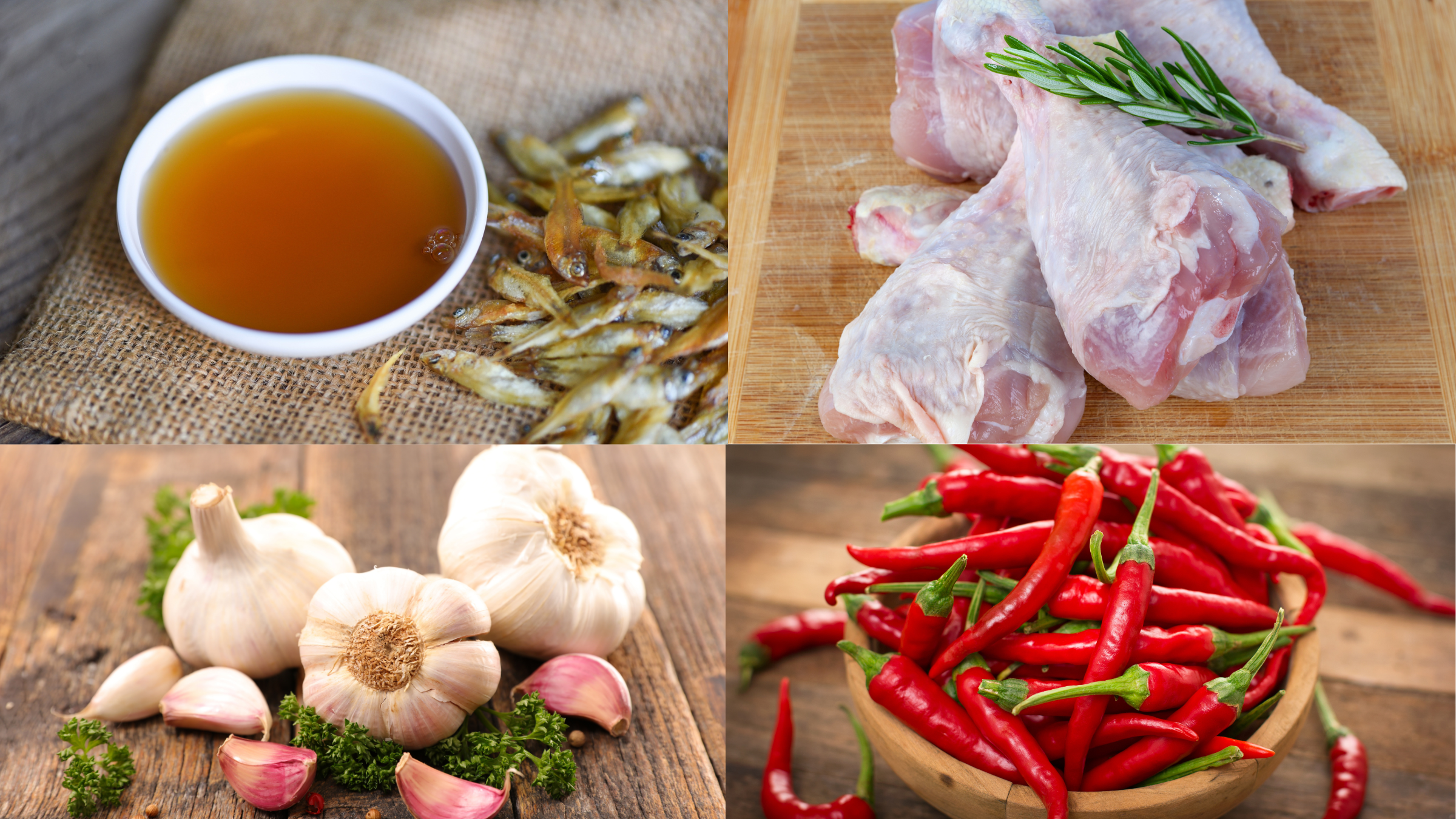 Cách làm gà chiên mắm tỏi cần nguyên liệu rất đơn giản